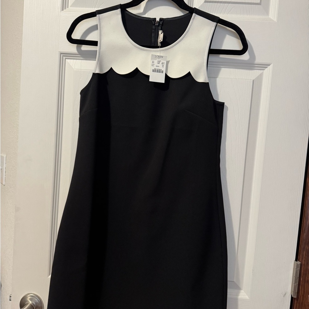 Black and White Sleeveless Dress